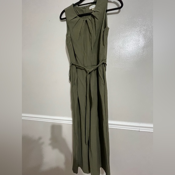 Calvin Klein Textured Olive Dress - Picture 3 of 8